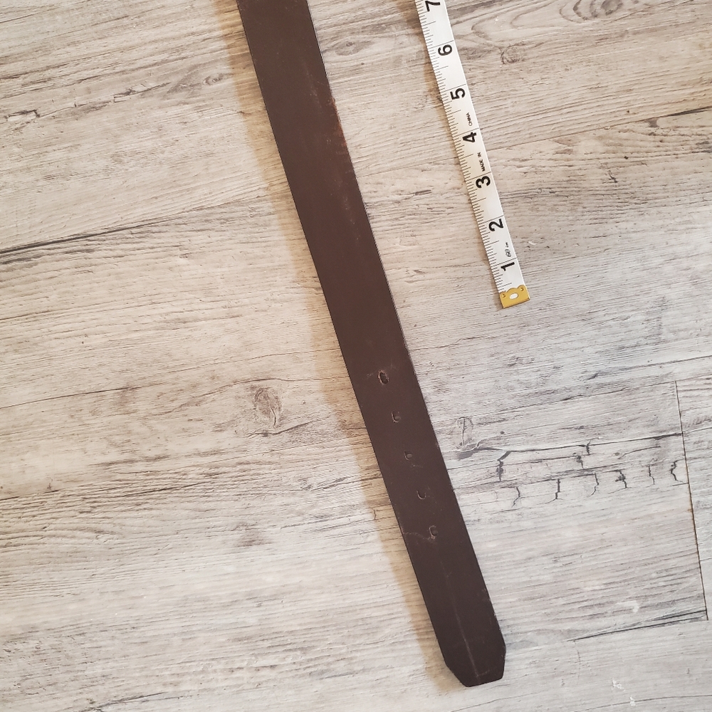 brown leather Carhartt belt pewter buckle size 3XL high quality adjustable - Picture 10 of 12
